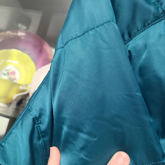 The North Face Series 550 Down Fill Puffer Jacket Teal Size Large - Flawed - Picture 10 of 16